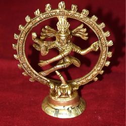 Shiva Nataraja Figure Meaning Of Dance Idol Housewarming Brass Statue 4" Nice!