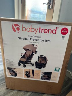 Baby Trend York Compact Stroller Travel System with EZ-Lift PRO Infant Car Seat in Cosmic Brown