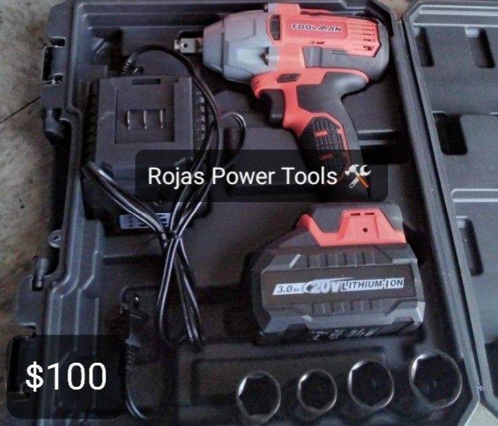TOOLMAN 3AH 20V LITHIUM-ION CORDLESS IMPACT WRENCH