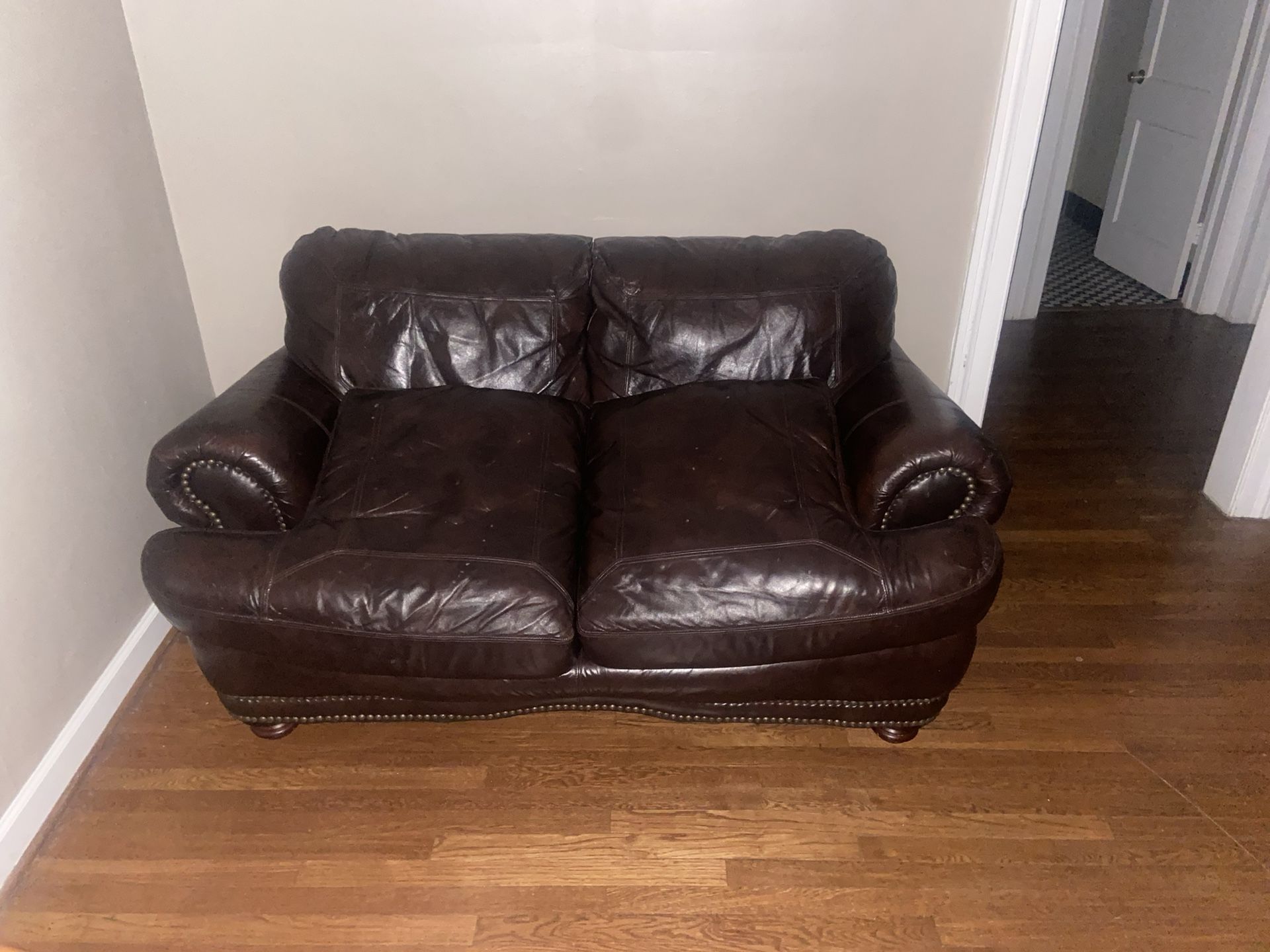 Sofa Set (Brown) & Dresser (Black)
