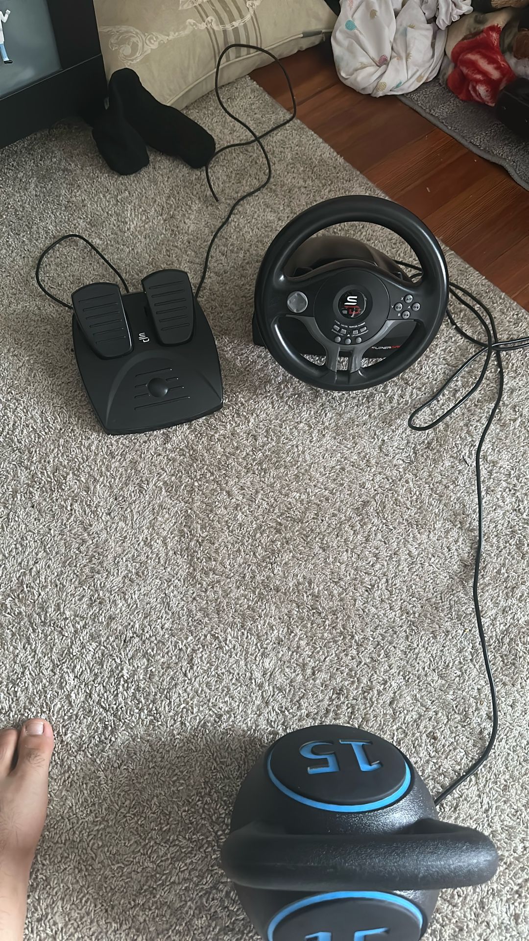 Gaming Steering wheel and pedals