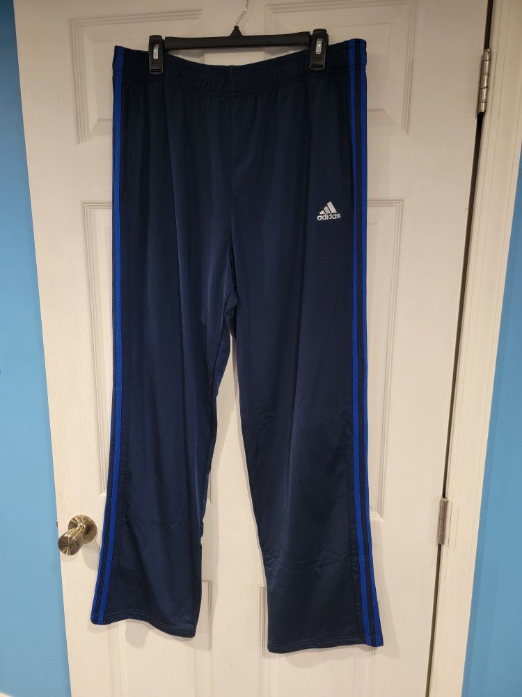 Men's Adidas Trekking Pants - Warmups, Size 2XL, With Pockets And Drawstring