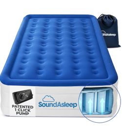 SoundAsleep Dream Series Luxury Air Mattress Queen Size Blue