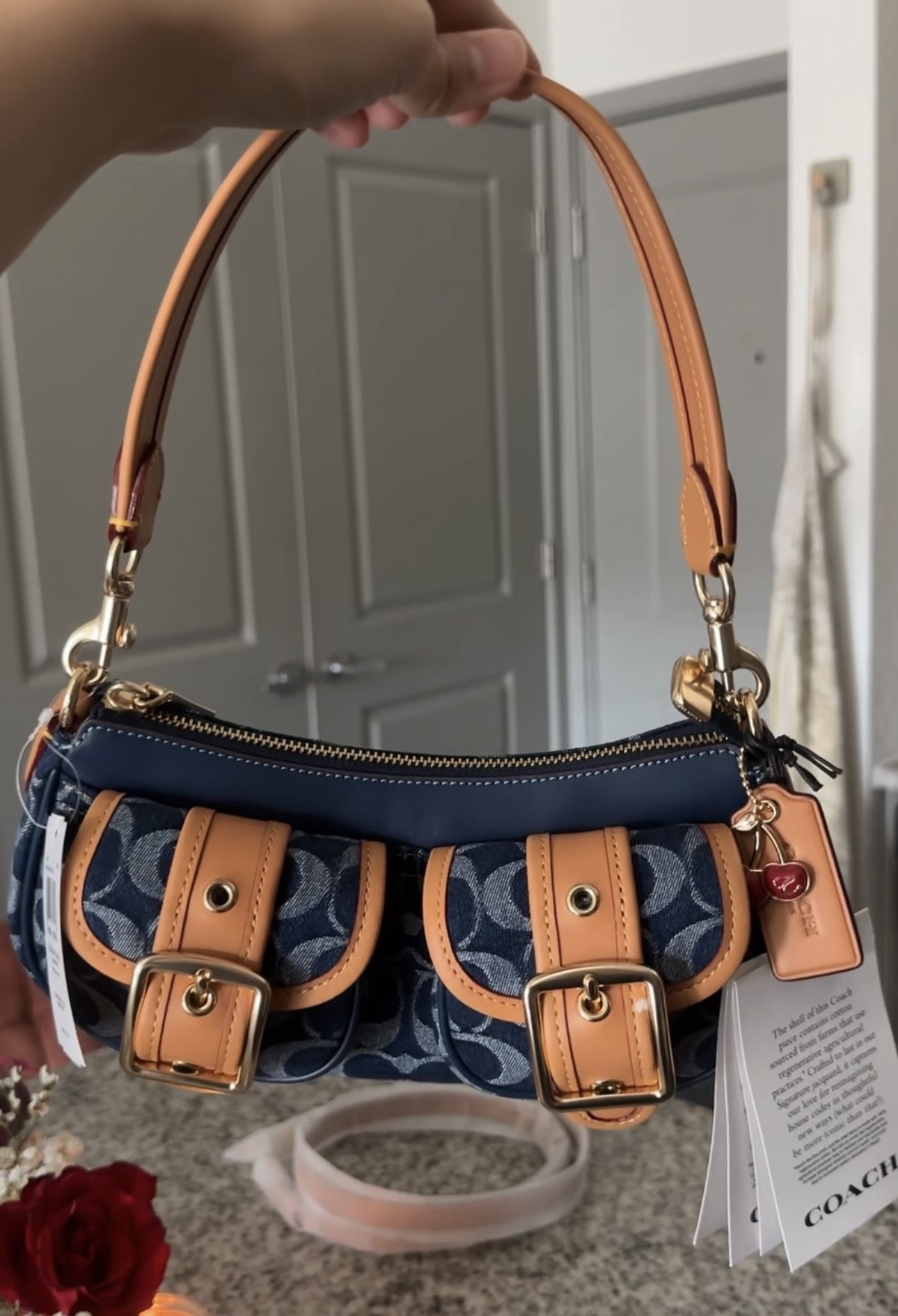 Coach Ashton Signature Denim Baguette Limited Edition