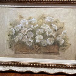 Floral Framed Art 46”w X 36”l.