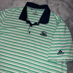 Adidas Green Striped ShortSleeve Golf Polo Shirt Men’s Size XL Country Club Polo