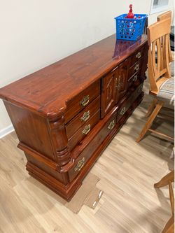 Solid wood dresser