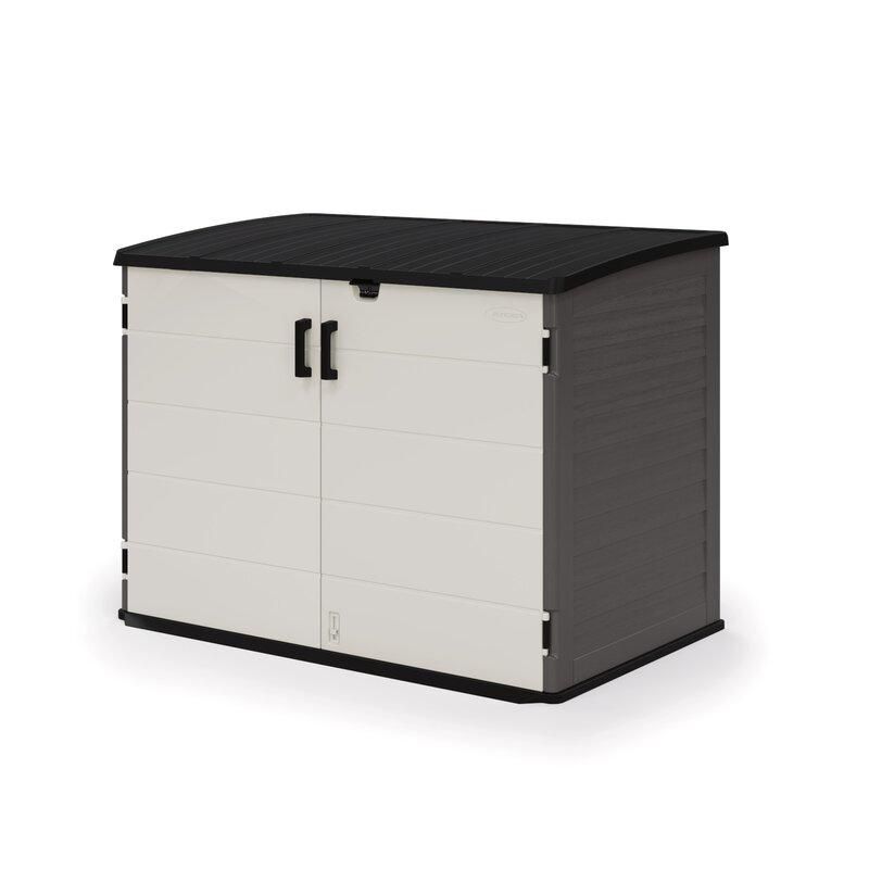 Suncast Stow Away 70 Cubic Feet Resin Horizontal Storage Shed BMS4780D