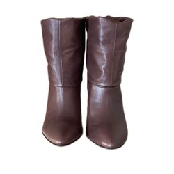 Ginza Kanematsu Black Leather Ankle Boots 24cm / US 7 - Brand New
