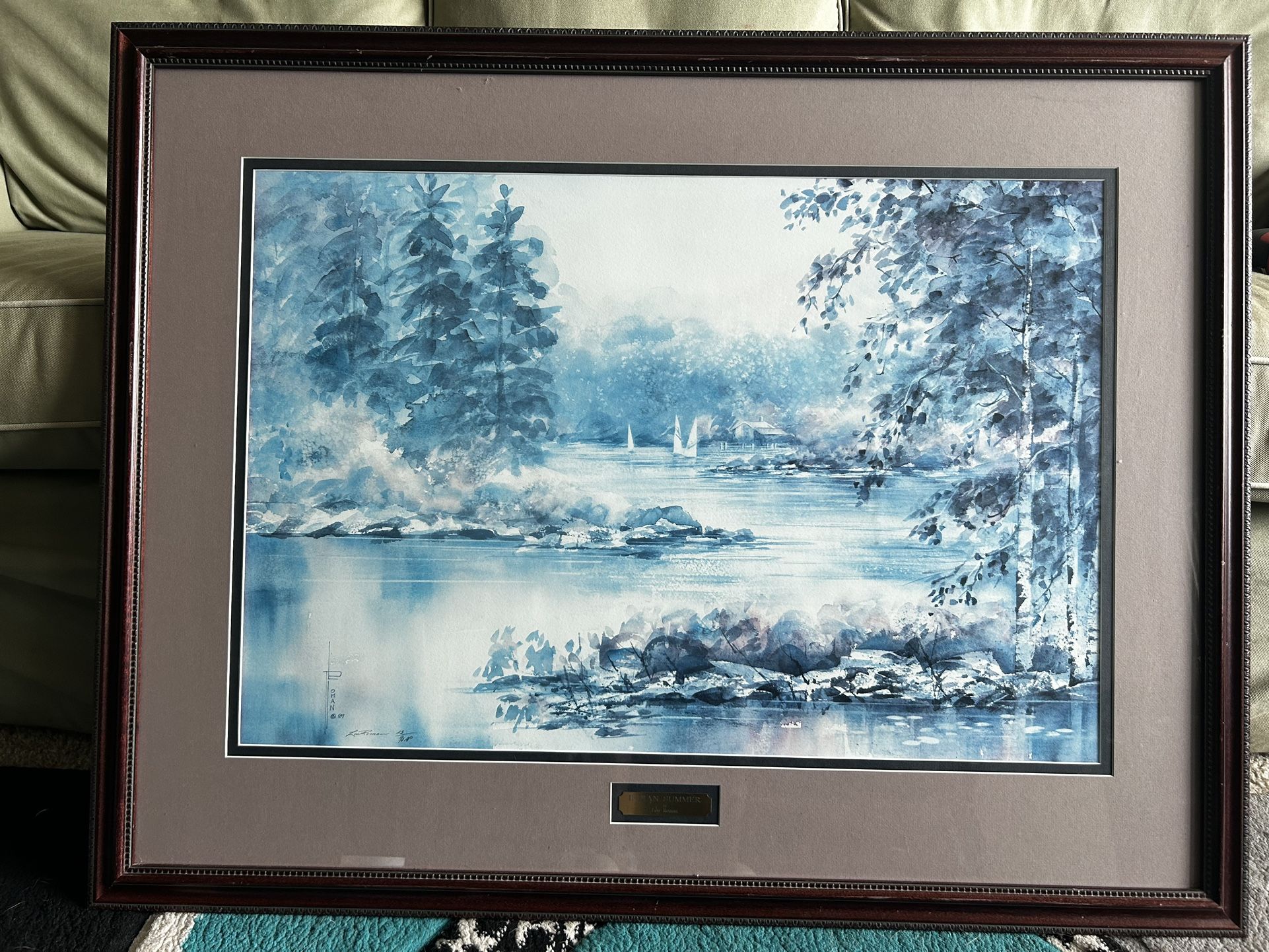 Lou Roman "Indian Summer" Signed Artist Proof #23/90 AP | Framed | COA | 1989