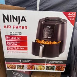 NINJA Basket Electric Air Fryer, 4 qt. Black And Gray, Digital Temperature Controls to Dehydrate, Roast, and Reheat