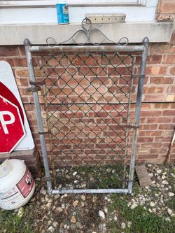 Chain link fence door