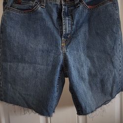 Womens Cutoff Denim Blue Jeans By Jeanstar For Size 14. 75% Cotton, 24%, 1%. East, West, North