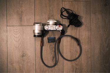 FUJIFILM X-M5.  2 lenses, 2 batteries