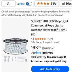 SURNIE 150ft LED Rope Lights
