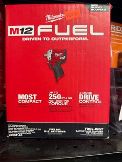 Milwaukee M12 FUEL Stubby Impact Wrench Tool Only