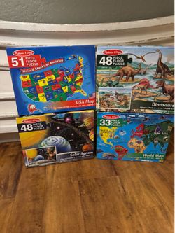 Melissa & Doug Kids Educational Floor Puzzles - Lot of 4