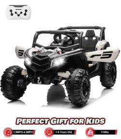 24V 4WD Kids Electric UTV with Remote Control, Large Seat & 3 Speeds (Ages 3-8)
