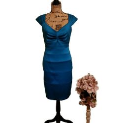 Signature by Sangria Turquoise Stretch Satin  6