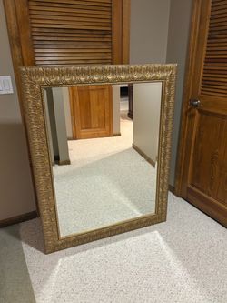 Gold Ornate Framed Wall Mirror