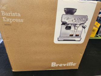 Breville the Barista Express espresso machine. Stainless steel