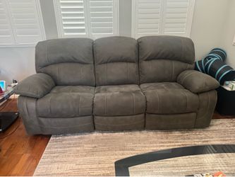 Electric reclining sofa - gray