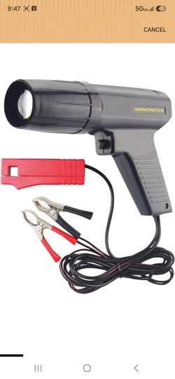 Automotive Timing Light 12V, Inductive Ignition Timing Light Gun for 2&4 Stroke Petrol Engine for Old Classical Car Motorcycle