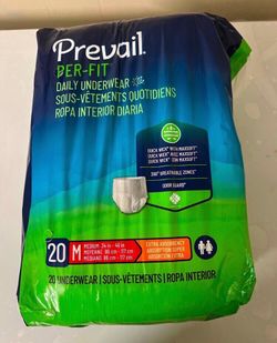 Prevail Disposable Underwear Medium, PF-512, Extra, 20 Ct