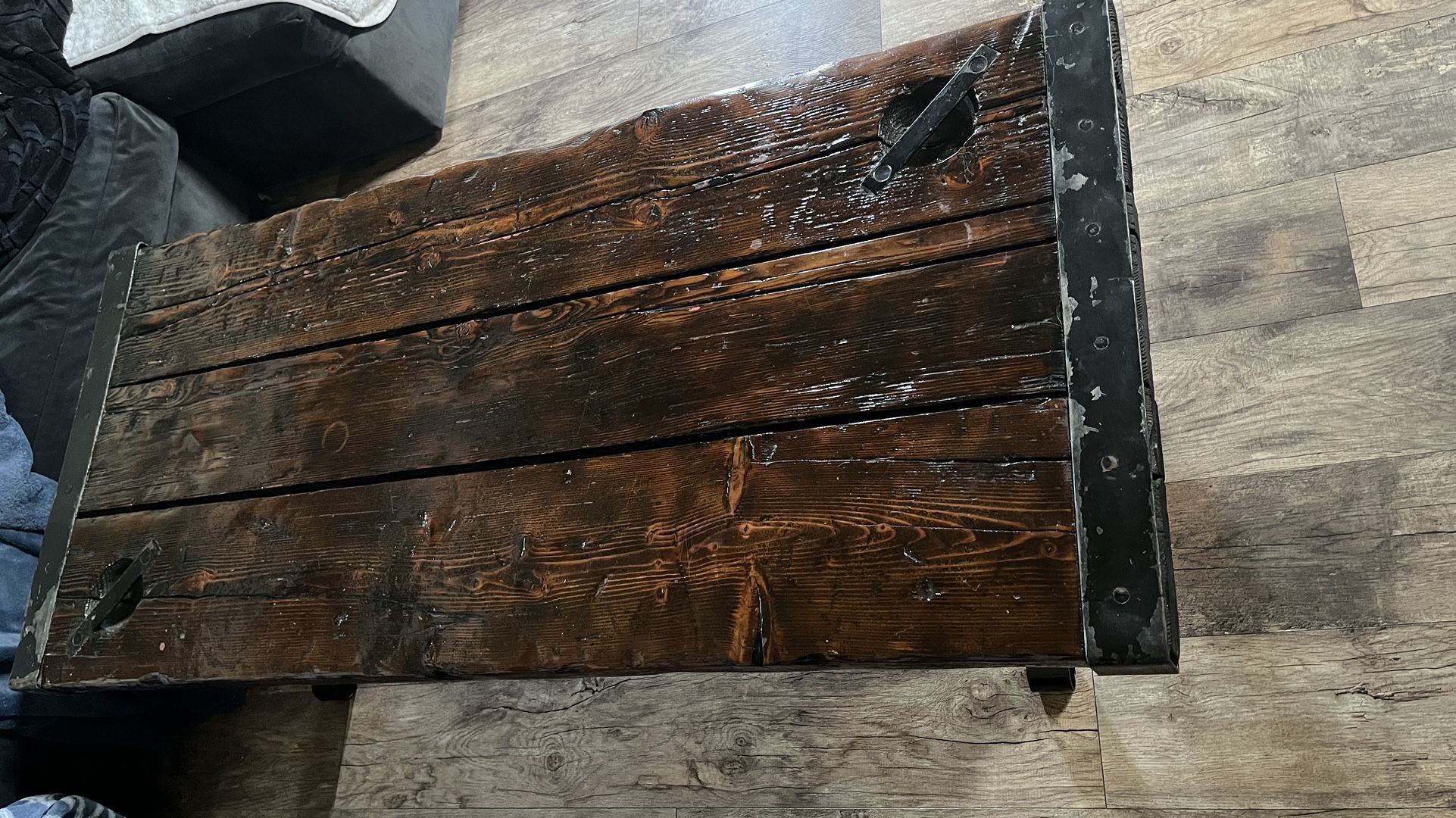 Antique Ship Hatch Door Coffee Table 59 Inch Long  27 Inch Wide