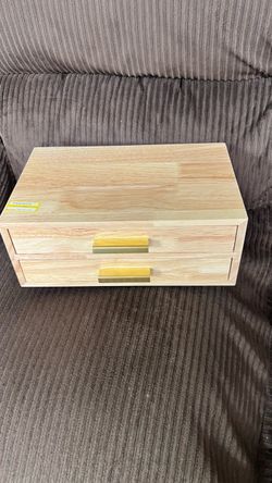 Title: Target A New Day Two-Drawer Wood Organizer Jewelry Box - Light Natural