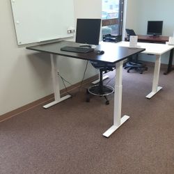 Espresso Electronic Sit-Stand Desk 60"×30"