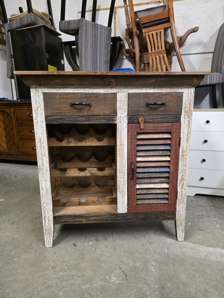 Rustic Farmhouse Wine Bar / Console Table