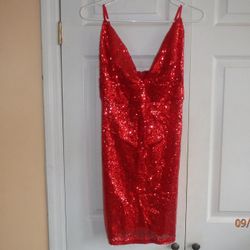 Red Sequin Dress