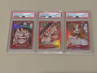 One Piece Film Red Sequential Luffy, Zoro, Nami PSA 10