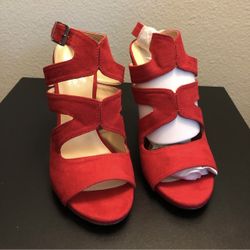 Diba London Red Suede Women’s Heels 8