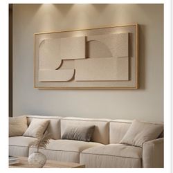 Framed3D Neutral Abstract Wall Art