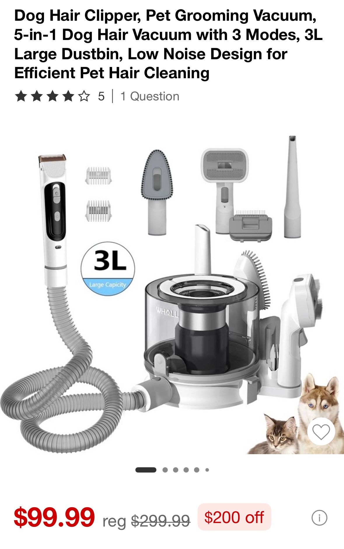 Dog Vacuum Hair Remover