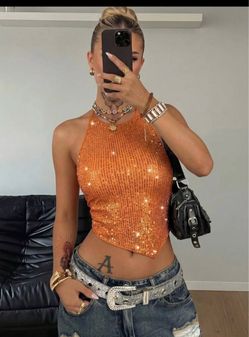Orange cute top