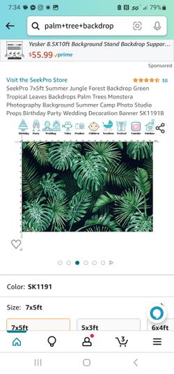 Palm Leaves Backdrop  Thumbnail