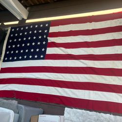 Large Vintage American Flag with 48 Stars