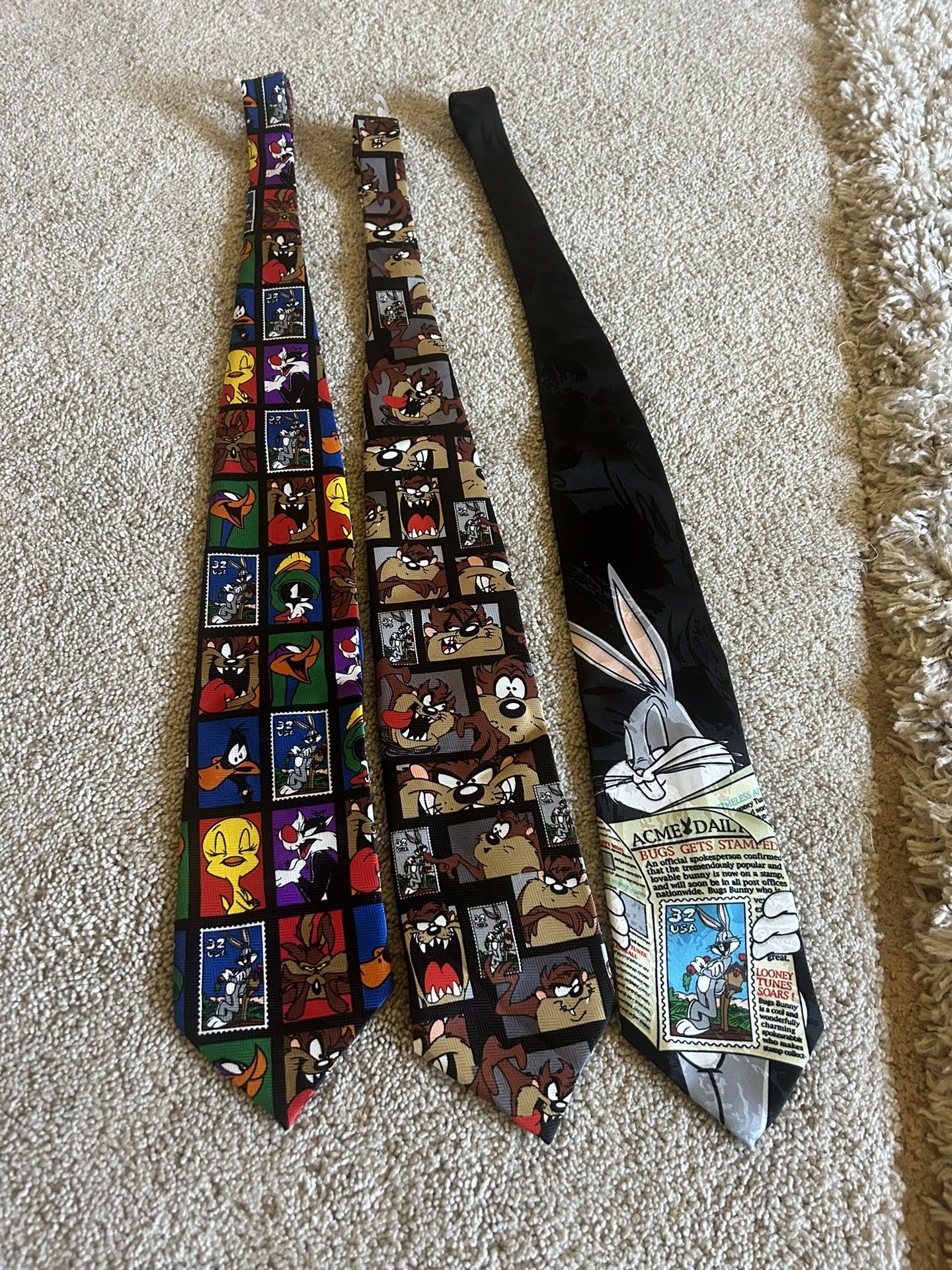 Looney Tunes Ties Bundle  Vintage 