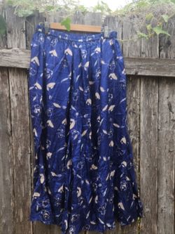 Vintage 90s Uniform Jean Paul Richard Silk Skirt