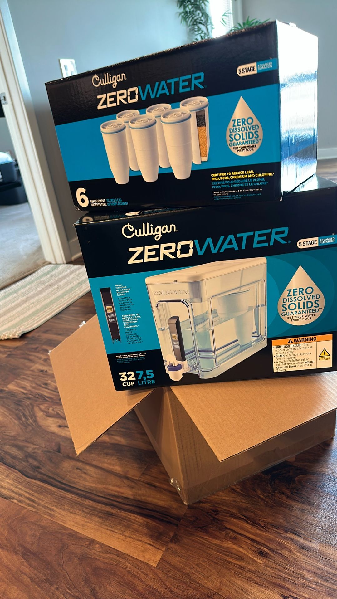 Zero Water 32 Cup Pitcher With 6 Filter Cartridges