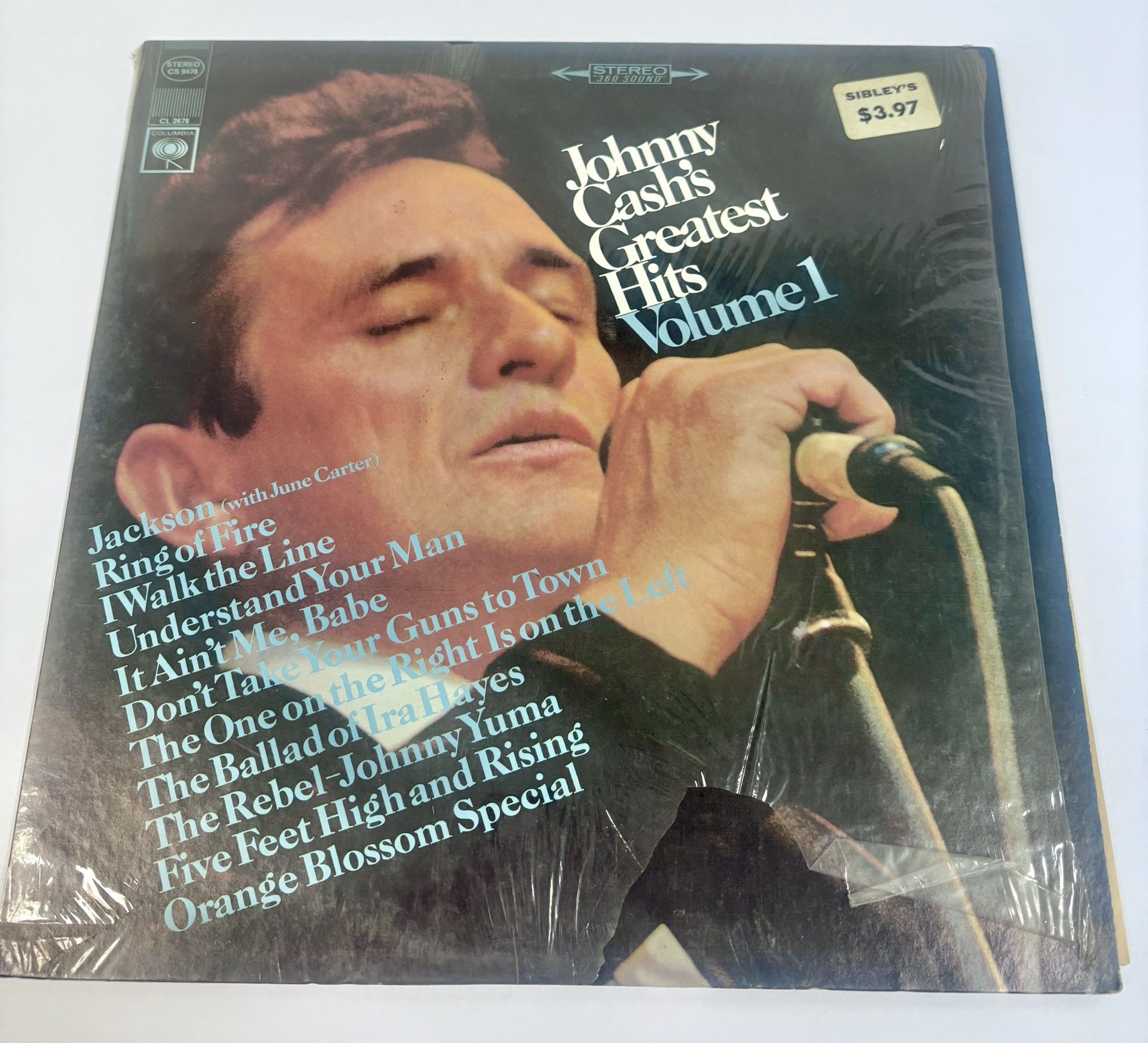 Johnny Cash’s Greatest Hits Volume 1 Vinyl LP Columbia Records CS 9478 VG+ VG