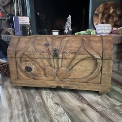 Hand Carved Trunk 31”X 17”