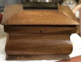 William IV Mahogany Sarcophagus Form Tea Caddy Circa 1(contact info removed)