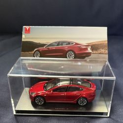 Genuine Tesla Model 3 Diecast 1/43 Gift Rare Multicoat Red Toy Elon OEM M3