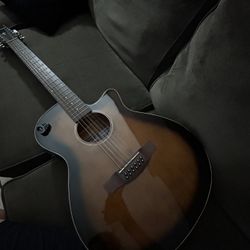 Ilbanez Guitar 12 String Brown And Black