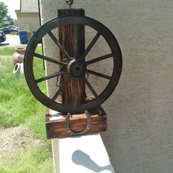 Antique Wagon Wheel Lamps