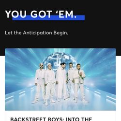 TWO Backstreet Boys Concert Tickets 